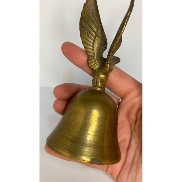 VTG Solid Brass Bell with Eagle Handle Made in India Collectible Home Decor - Picture 6 of 6